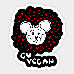 go vegan Sticker